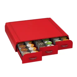 Coffee Organizers<Mind Reader Plastic Single Serve Coffee Pod Storage Drawer, 36 Pod Capacity, (TRAY6-) Red