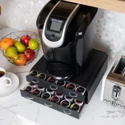Coffee Organizers<Mind Reader Plastic 2-Tier 6-Drawer Coffee Pod Storage Drawer, 72 Pod Capacity, Black (TRY6PC-BLK)