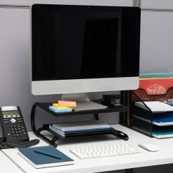 Mind Reader 2-Tier Adjustable Ventilated Monitor Stand, Black (MON2T-BLK)* Monitor Mounts & Stands