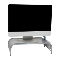 Mind Reader Ventilated Monitor Stand with Side Storage, (MESHM-SIL)* Monitor Mounts & Stands