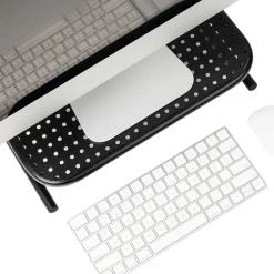 Mind Reader Ventilated Monitor Stand, Holds up to 44 lbs., Metal, , 2/Pack (2METMONST-BLK)* Monitor Mounts & Stands