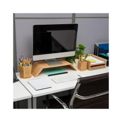 Mind Reader Ventilated Monitor Stand, Light Brown (LATMON-BRN)* Monitor Mounts & Stands