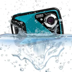 Cameras & Camcorders<MINOLTA 21 MP 1080p Digital Waterproof Camera, 4x Digital Zoom, Teal (MN30WP-TL)