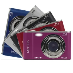 Cameras & Camcorders<MINOLTA 44 MP/2.7K Quad HD Digital Camera with 16x Digital Zoom, Magenta (MND20-M)