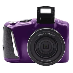 Cameras & Camcorders<MINOLTA 48 MP/4K Ultra HD Digital Camera with 16x Digital Zoom, Purple (MND50-P)