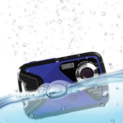 Cameras & Camcorders<MINOLTA 21 MP/1080p Waterproof Digital Camera with 4x Digital Zoom, Blue (MN30WP-BL)