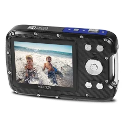 Cameras & Camcorders<MINOLTA 21 MP/1080p Waterproof Digital Camera with 4x Digital Zoom, Blue (MN30WP-BL)