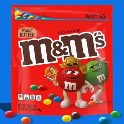 Chocolate<M&M's Party Size Peanut Butter Milk Chocolate Candy Pieces, 34 oz. (MMM55085)