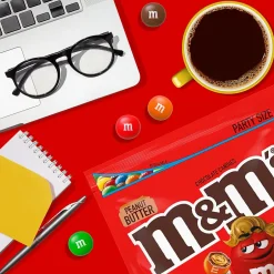 Chocolate<M&M's Party Size Peanut Butter Milk Chocolate Candy Pieces, 34 oz. (MMM55085)
