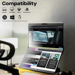 Mobile Pixels Inc. Geminos 24" Dual-Screen Desktop Monitor, Black (116-1001P01)* Flat Monitors