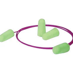 Ear Protection<Moldex Pura-Fit Corded Foam Earplugs, Bright Green, 33 dB, 100/Box (MOL6900)
