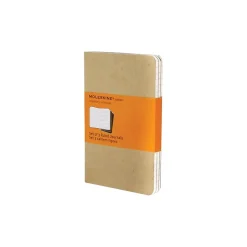 Moleskine Cahier Journal, 7.5" x 10", Wide Ruled, Kraft Brown, 120 Pages, 3/Pack (705045)