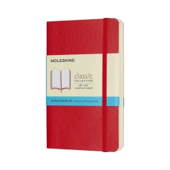Moleskine Classic Professional Notebook, 3.5" x 5.5", Wide Ruled, 96 Sheets, Scarlet Red (854597) Discount