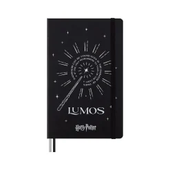 Moleskine Harry Potter Lumos Limited Edition Notebook, 5" x 8.25", Narrow-Ruled, Black/White (LEHP23QP060LUM) Clearance