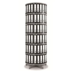 Outlet Rotary 6-Tier Spin & File Binder Storage Carousel, White (TURN6) File Cabinets