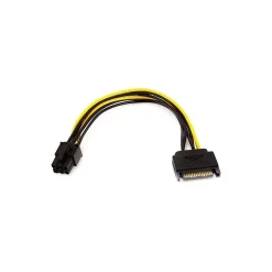 Power Cables<Monoprice ® 0.6' 15 Pin/6 Pin PCI Express Card Power Cable
