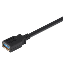 Usb Cables<Monoprice 113751 6' USB 3.0 A to A Female Extension Cable, M/F, Black