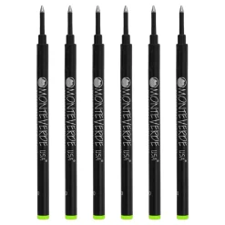 Monteverde ® Medium Rollerball Refill For Most Rollerball Pens, 6/Pack, Lime Green New