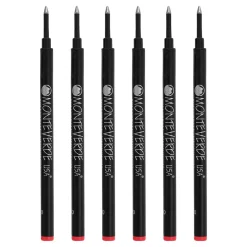Monteverde ® Medium Rollerball Refill For Most Rollerball Pens, 6/Pack, Red Hot