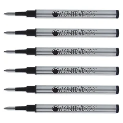 Monteverde ® Mini Rollerball Refill For Mini Jewelria Pens, Black, 6/Pack