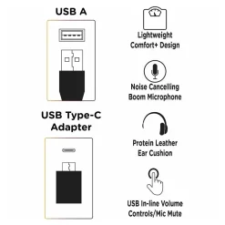 Morpheus 360 Connect USB-A Mono Computer Headset, Unified Communcations Certified, Black (HS5200MU)* Headsets