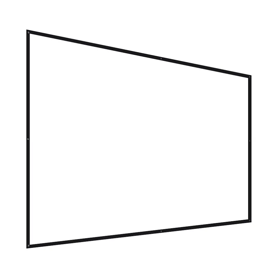 Projector Screens<Mount-It! 100" Manual Wall & Ceiling Projector Screen, Black/Matte White (MI-640)