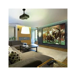 Projector Screens<Mount-It! 100" Manual Wall & Ceiling Projector Screen, Black/Matte White (MI-640)