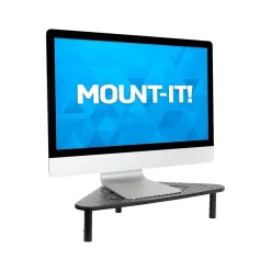 Mount-It! Adjustable Corner Monitor Stand, Up to 32", Black (MI-7362)* Monitor Mounts & Stands