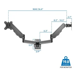 Mount-It! Adjustable Dual Monitor Wall Mount, Up to 32