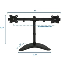Mount-It! Adjustable Dual Monitor Freestanding Desk Stand, Up to 27