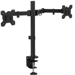 Mount-It! Adjustable Dual Monitor Arm Mount, Up To 32" Monitor, Black (MI-2752)* Monitor Mounts & Stands