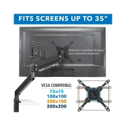 Mount-It! Adjustable Dual-Monitor Mount, Up to 35