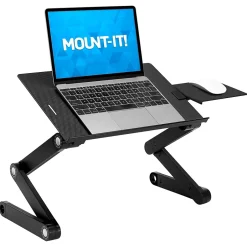 Mount-It! Adjustable Laptop Stand with Cooling Fans and Mouse Pad (MI-7211)