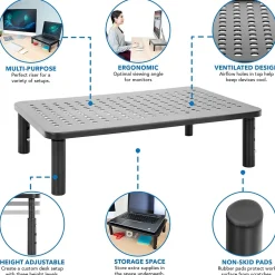Mount-It! Adjustable Monitor Stand, Up to 32