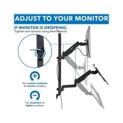 Mount-It! Adjustable Monitor Wall Mount Workstation, Up to 32