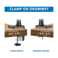 Mount-It! Adjustable Triple Monitor Mount with Gas Spring Arms, Up to 27
