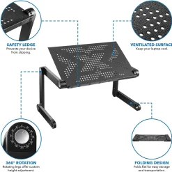 Mount-It! Adjustable Vented Aluminum Laptop Stand (MI-7210)