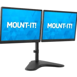 Mount-It! Dual Adjustable Monitor Arm, Up To 32", Black (MI-2781)* Monitor Mounts & Stands