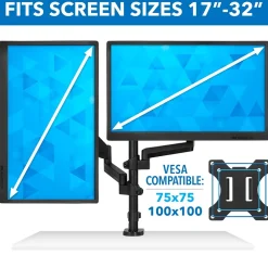 Mount-It! Dual Monitor Arm Desk Mount for 19