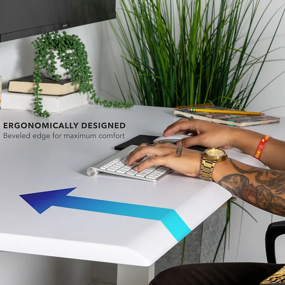 Hot Dual Motor 72"W Electric Adjustable Standing Desk, White (MI-18124) Standing Desks