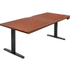 Clearance Dual Motor 72"W Electric Adjustable Standing Desk, Black/Hazelnut Brown (MI-18126) Standing Desks