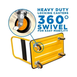 Hand Trucks & Dollies<Mount-It! Foldable Flatbed with Swivel Wheels, 660 lb. Capacity, Black/Yellow (MI-921)