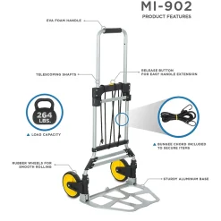 Hand Trucks & Dollies<Mount-It! Folding Hand Truck and Dolly, 264 Lb Capacity (MI-902)