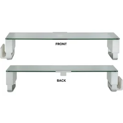Mount-It! Glass Computer Monitor Stand with Brushed Aluminum Legs, 66 lbs. Capacity (MI-7264)* Monitor Mounts & Stands