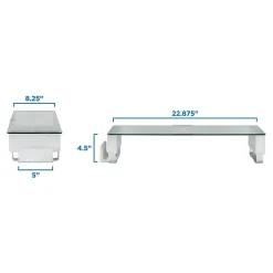 Mount-It! Glass Computer Monitor Stand with Brushed Aluminum Legs, 66 lbs. Capacity (MI-7264)* Monitor Mounts & Stands