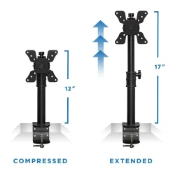 Mount-It! Height Adjustable Single Monitor Desk Mount for 13