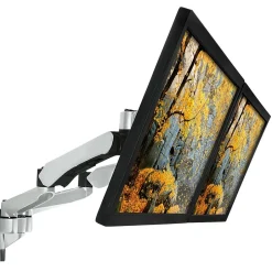 Mount-It! Modular Dual Adjustable Monitor Arms, Up to 30" Monitors, Gray/Silver (MI-45114)* Monitor Mounts & Stands