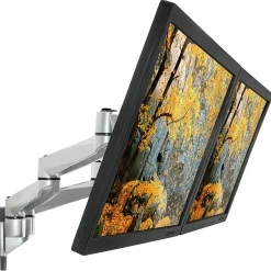 Mount-It! Modular Dual Adjustable Monitor Arms, Up to 30" Monitors, Gray/Silver (MI-43114)* Monitor Mounts & Stands