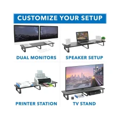 Mount-It! Monitor Stand for Up to 2 Monitors, 39.4