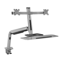 Hot Sit Stand Desk Mount Workstation, Dual Monitor Standing Desk Converter, Full Motion Arm, Height Adjustable (MI-7904) Standing Desks
